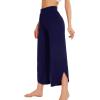 imageWiWi Viscose from Bamboo Pajama Bottoms Wide Leg Capri Pj Pants for Women Soft Lounge High Waist Cool Sweatpants SXXLNavy