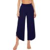 imageWiWi Viscose from Bamboo Pajama Bottoms Wide Leg Capri Pj Pants for Women Soft Lounge High Waist Cool Sweatpants SXXLNavy