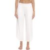 imageWiWi Viscose from Bamboo Pajama Bottoms Wide Leg Capri Pj Pants for Women Soft Lounge High Waist Cool Sweatpants SXXLRaw White
