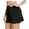 imageWiWi Viscose from Bamboo Pajama Shorts for Women Soft Casual Sleep Wide Leg Lounge Bottoms Pj SXXLBlack