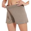 imageWiWi Viscose from Bamboo Pajama Shorts for Women Soft Casual Sleep Wide Leg Lounge Bottoms Pj SXXLCamel
