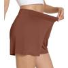 imageWiWi Viscose from Bamboo Pajama Shorts for Women Soft Casual Sleep Wide Leg Lounge Bottoms Pj SXXLChocolate Brown