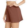 imageWiWi Viscose from Bamboo Pajama Shorts for Women Soft Casual Sleep Wide Leg Lounge Bottoms Pj SXXLChocolate Brown