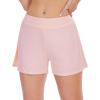 imageWiWi Viscose from Bamboo Pajama Shorts for Women Soft Casual Sleep Wide Leg Lounge Bottoms Pj SXXLCream Pink