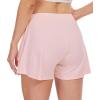 imageWiWi Viscose from Bamboo Pajama Shorts for Women Soft Casual Sleep Wide Leg Lounge Bottoms Pj SXXLCream Pink