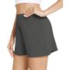 imageWiWi Viscose from Bamboo Pajama Shorts for Women Soft Casual Sleep Wide Leg Lounge Bottoms Pj SXXLIron Grey