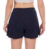 imageWiWi Viscose from Bamboo Pajama Shorts for Women Soft Casual Sleep Wide Leg Lounge Bottoms Pj SXXLNavyWhite Dots
