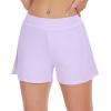 imageWiWi Viscose from Bamboo Pajama Shorts for Women Soft Casual Sleep Wide Leg Lounge Bottoms Pj SXXLPastel Purple