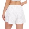 imageWiWi Viscose from Bamboo Pajama Shorts for Women Soft Casual Sleep Wide Leg Lounge Bottoms Pj SXXLWhiteBlack Dots