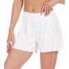 imageWiWi Viscose from Bamboo Pajama Shorts for Women Soft Casual Sleep Wide Leg Lounge Bottoms Pj SXXLWhiteBlack Dots