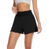 imageWiWi Viscose from Bamboo Pajama Shorts for Women Soft Sleep Boxers High Waisted Lounge Short Pj Bottoms SXXLBlack