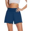 imageWiWi Viscose from Bamboo Pajama Shorts for Women Soft Sleep Boxers High Waisted Lounge Short Pj Bottoms SXXLInk Blue