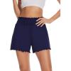 imageWiWi Viscose from Bamboo Pajama Shorts for Women Soft Sleep Boxers High Waisted Lounge Short Pj Bottoms SXXLNavy