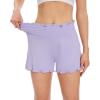 imageWiWi Viscose from Bamboo Pajama Shorts for Women Soft Sleep Boxers High Waisted Lounge Short Pj Bottoms SXXLTaro Purple