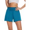 imageWiWi Viscose from Bamboo Pajama Shorts for Women Soft Sleep Boxers High Waisted Lounge Short Pj Bottoms SXXLTeal Blue
