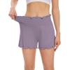 imageWiWi Viscose from Bamboo Pajama Shorts for Women Soft Sleep Boxers High Waisted Lounge Short Pj Bottoms SXXLViolet