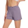 imageWiWi Viscose from Bamboo Pajama Shorts for Women Soft Sleep Boxers High Waisted Lounge Short Pj Bottoms SXXLViolet