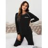 imageWiWi Viscose from Bamboo Pajamas Set for Women Long Sleeve Sleepwear Soft Loungewear Pjs Jogger Pants Lounge Sets SXXLBblack