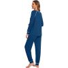 imageWiWi Viscose from Bamboo Pajamas Set for Women Long Sleeve Sleepwear Soft Loungewear Pjs Jogger Pants Lounge Sets SXXLBink Blue