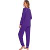 imageWiWi Viscose from Bamboo Pajamas Set for Women Long Sleeve Sleepwear Soft Loungewear Pjs Jogger Pants Lounge Sets SXXLBlilac