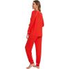 imageWiWi Viscose from Bamboo Pajamas Set for Women Long Sleeve Sleepwear Soft Loungewear Pjs Jogger Pants Lounge Sets SXXLBred