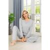 imageWiWi Viscose from Bamboo Pajamas Sets for Women Long Sleeve Sleepwear Soft V Neck Top with Pants Plus Size Pjs S4XAash Grey
