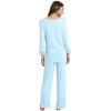 imageWiWi Viscose from Bamboo Pajamas Sets for Women Long Sleeve Sleepwear Soft V Neck Top with Pants Plus Size Pjs S4XApale Blue
