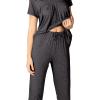 imageWiWi Viscose from Bamboo Pajamas for Women Capri Pants Pajama Sets Short Sleeve Sleepwear Set Top with Capris Pjs SXXLAcharcoal Heather