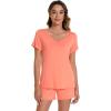 imageWiWi Viscose from Bamboo Pajamas for Women Short Sleeve Summer Tops with Shorts Pajama Set Cooling SXXLOrangeade