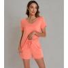 imageWiWi Viscose from Bamboo Pajamas for Women Short Sleeve Summer Tops with Shorts Pajama Set Cooling SXXLOrangeade