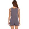imageWiWi Viscose from Bamboo Pajamas for Women Tank Top and Shorts Pajama Set Soft Sleepwear SXXLAdark Grey