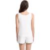 imageWiWi Viscose from Bamboo Pajamas for Women Tank Top and Shorts Pajama Set Soft Sleepwear SXXLAraw White