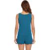 imageWiWi Viscose from Bamboo Pajamas for Women Tank Top and Shorts Pajama Set Soft Sleepwear SXXLAteal Blue