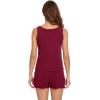 imageWiWi Viscose from Bamboo Pajamas for Women Tank Top and Shorts Pajama Set Soft Sleepwear SXXLAwine