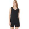 imageWiWi Viscose from Bamboo Pajamas for Women Tank Top and Shorts Pajama Set Soft Sleepwear SXXLBblack