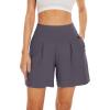 imageWiWi Viscose from Bamboo Sleep Shorts for Women Casual Lounge Boxers Soft Pajama Wide Leg Bottoms Sleepwear SXXLDark Grey