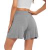 imageWiWi Viscose from Bamboo Sleep Shorts for Women Casual Lounge Boxers Soft Pajama Wide Leg Bottoms Sleepwear SXXLHeather Grey