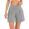 imageWiWi Viscose from Bamboo Sleep Shorts for Women Casual Lounge Boxers Soft Pajama Wide Leg Bottoms Sleepwear SXXLHeather Grey