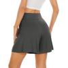 imageWiWi Viscose from Bamboo Sleep Shorts for Women Casual Lounge Boxers Soft Pajama Wide Leg Bottoms Sleepwear SXXLIron Grey