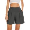 imageWiWi Viscose from Bamboo Sleep Shorts for Women Casual Lounge Boxers Soft Pajama Wide Leg Bottoms Sleepwear SXXLIron Grey