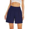 imageWiWi Viscose from Bamboo Sleep Shorts for Women Casual Lounge Boxers Soft Pajama Wide Leg Bottoms Sleepwear SXXLNavy