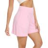 imageWiWi Viscose from Bamboo Sleep Shorts for Women Casual Lounge Boxers Soft Pajama Wide Leg Bottoms Sleepwear SXXLPink