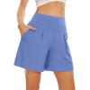 imageWiWi Viscose from Bamboo Sleep Shorts for Women Casual Lounge Boxers Soft Pajama Wide Leg Bottoms Sleepwear SXXLSky Blue