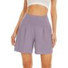imageWiWi Viscose from Bamboo Sleep Shorts for Women Casual Lounge Boxers Soft Pajama Wide Leg Bottoms Sleepwear SXXLViolet
