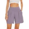 imageWiWi Viscose from Bamboo Sleep Shorts for Women Casual Lounge Boxers Soft Pajama Wide Leg Bottoms Sleepwear SXXLViolet