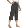 imageWiWi Viscose from Bamboo Soft Capri Yoga Loose Pants for Women High Waisted Comfy Pjs Capris Lounge Pajama Bottoms SXXLCharcoal Heather