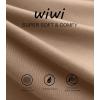 imageWiWi Viscose from Bamboo Soft Capri Yoga Loose Pants for Women High Waisted Comfy Pjs Capris Lounge Pajama Bottoms SXXLKhaki