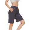 imageWiWi Viscose from Bamboo Soft Sleep Shorts for Women Short Pants Pajama Bottoms Lounge Plus SizeDark Grey