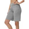 imageWiWi Viscose from Bamboo Soft Sleep Shorts for Women Short Pants Pajama Bottoms Lounge Plus SizeHeather Grey