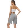 imageWiWi Viscose from Bamboo Soft Sleep Shorts for Women Short Pants Pajama Bottoms Lounge Plus SizeHeather Grey